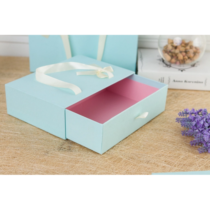 Gift Box Drawer Bag Medium - Light Blue
