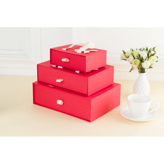 Gift Box Drawer Bag Medium - Red