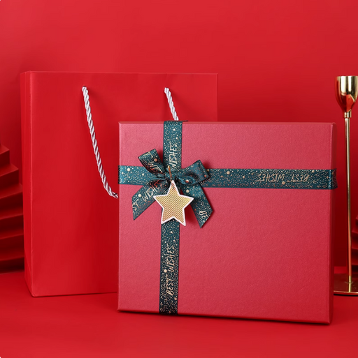 Gift Box - Red with Green Ribbon