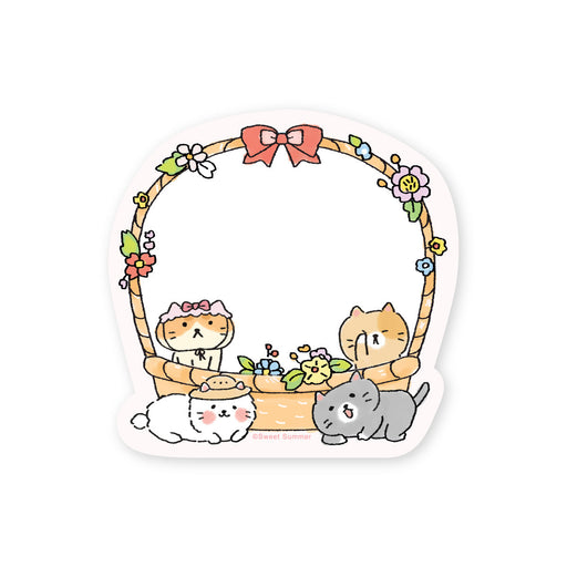 Gift Tag - Cat Company Flower Basket