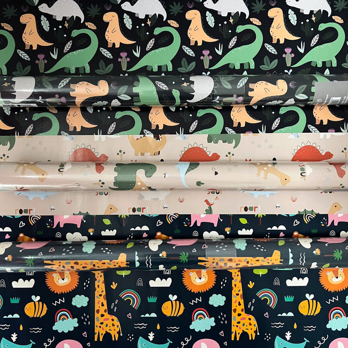 Gift Wrapping Paper Roll 3 Sheets - Animal Pals