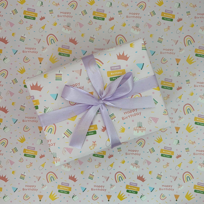 Gift Wrapping Paper Roll 3 Sheets - Birthday Party