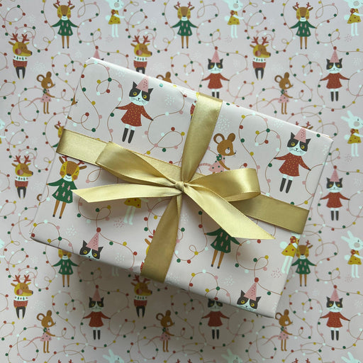 Gift Wrapping Paper Roll 3 Sheets - Christmas Party Lights