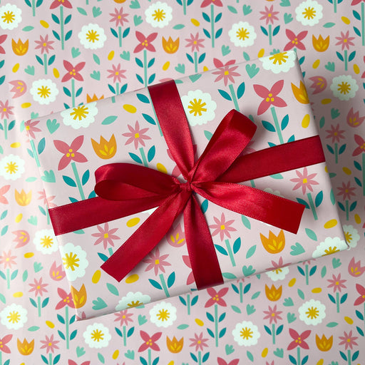 Gift Wrapping Paper Roll 3 Sheets - Floral Garden