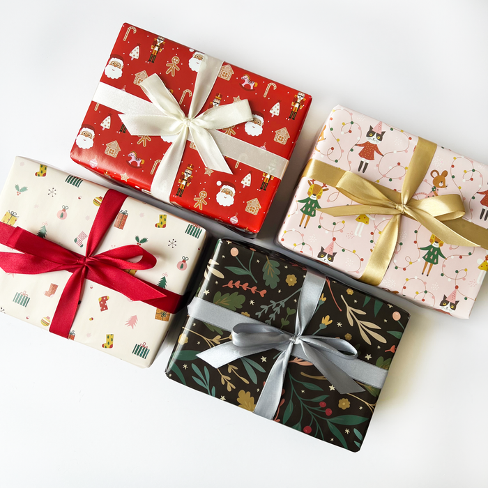 Gift Wrapping Paper Roll 3 Sheets - Merry Christmas