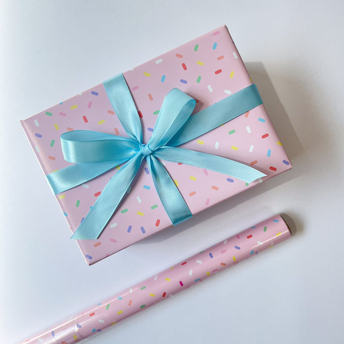Gift Wrapping Paper Roll 3 Sheets - Rainbow Sprinkles