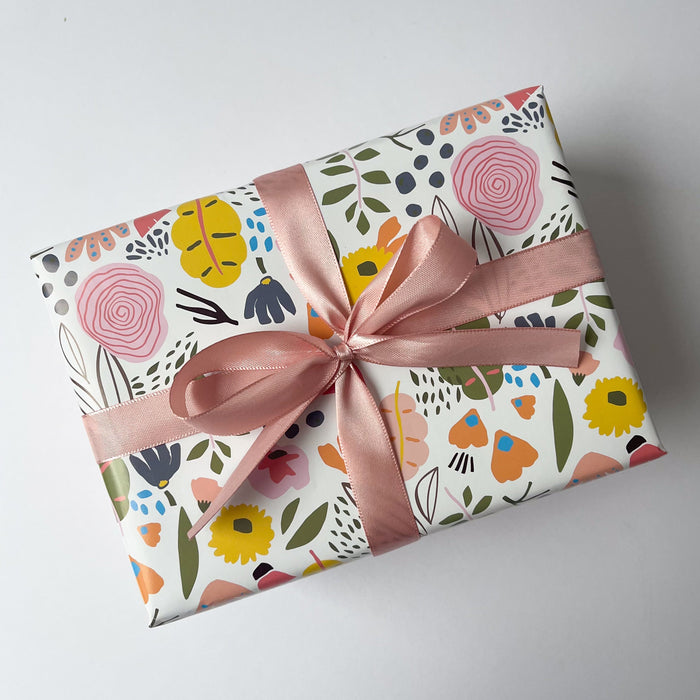 Gift Wrapping Paper Roll 3 Sheets - Wild Blossom