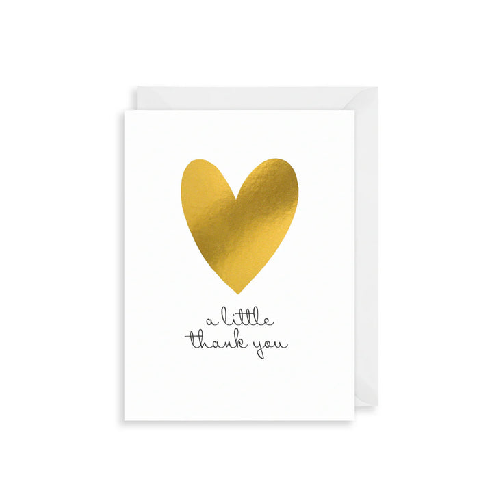 Gold Heart Tiny But Mighty Notecard