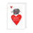 Greeting Card - AF ANN Elephant Heart Balloon