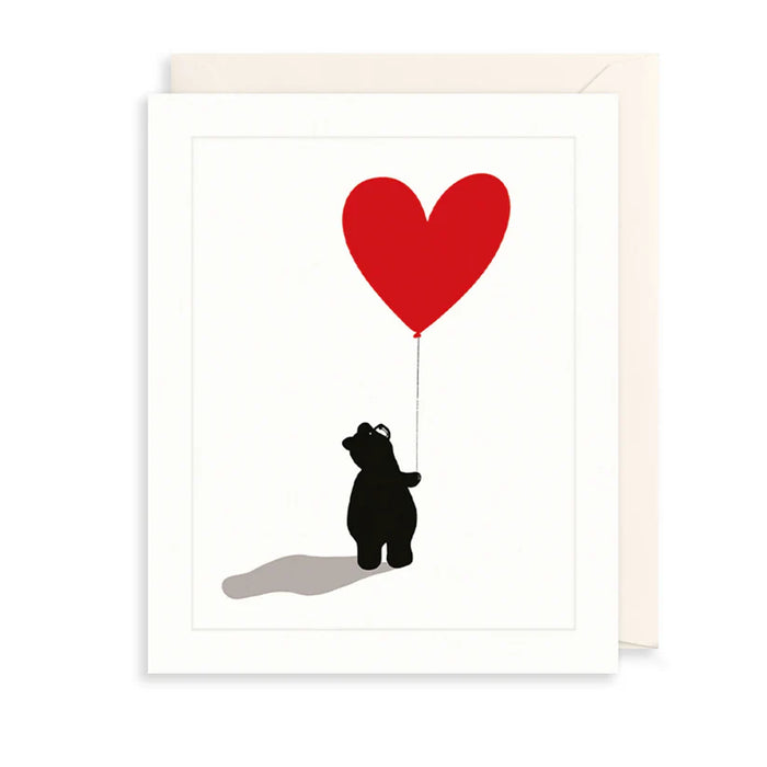 Greeting Card - AF Bear & Heart Balloon