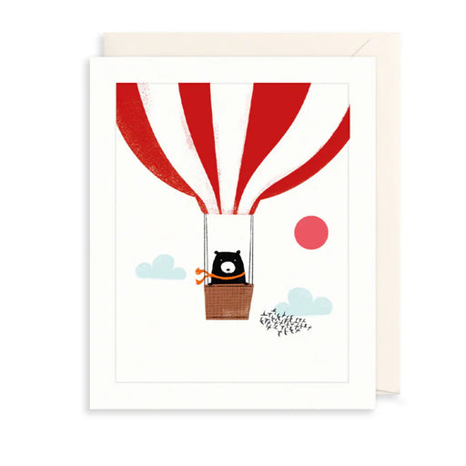 Greeting Card - AF Bear Hot Air Balloon