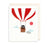 Greeting Card - AF Bear Hot Air Balloon