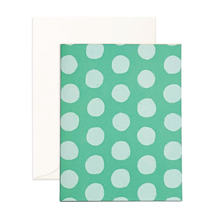 Greeting Card - AMM Green Blue Dots