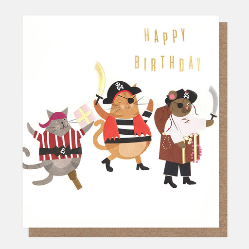 Greeting Card - Animal Pirates Happy Birthday Card