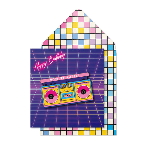 Greeting Card - Birthday Boom Box Greeting Card