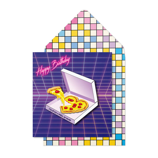 Greeting Card - Birthday Pizza Box Greeting Card