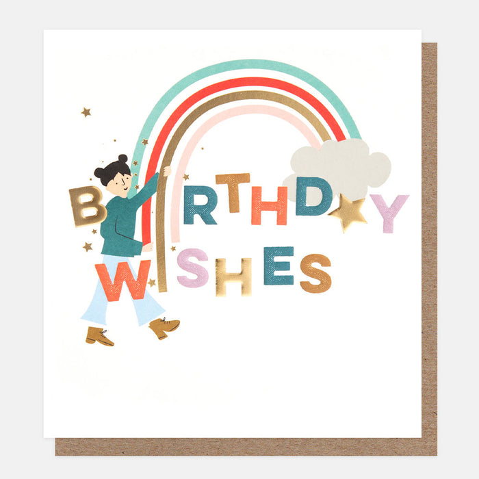 Greeting Card - Birthday Rainbow Stars