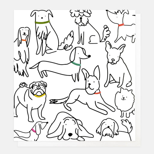 Greeting Card - Blank Scribbly Dogs