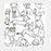 Greeting Card - Blank Scribbly Dogs