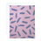 Greeting Card - Blue Strokes with Pink BG
