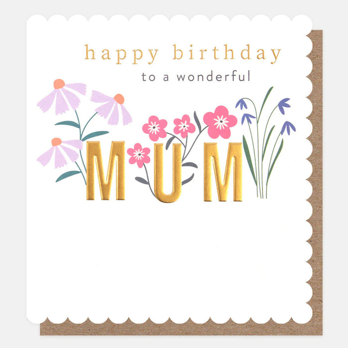 Greeting Card - Botanic Bl HB wonderful Mum