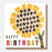 Greeting Card - Chequered Birthday Sunflower