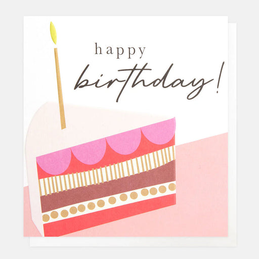 Greeting Card - Colour Block Bday Cake Pattern