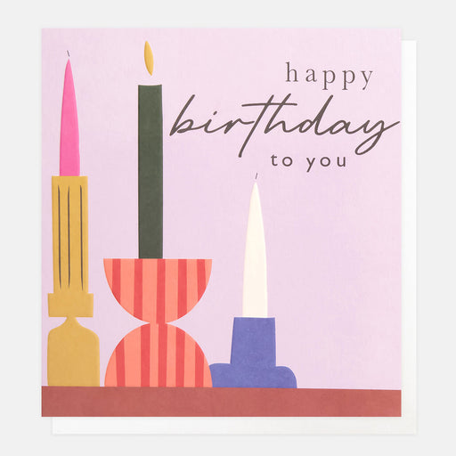 Greeting Card - Colour Block Bday Candle Stick