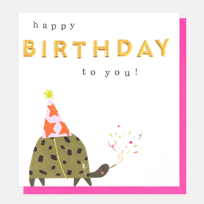 Greeting Card - Colour Pop HB to You Tortoise