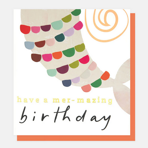Greeting Card - Colourful Mermaid Tail Birthday Card