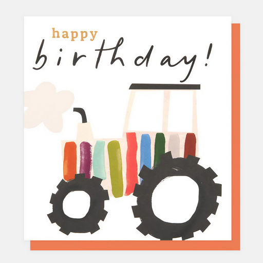 Greeting Card - Colourful Tractor Happy Birthday Card