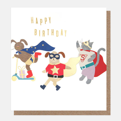 Greeting Card - Dress Up Bday Superhero Animal