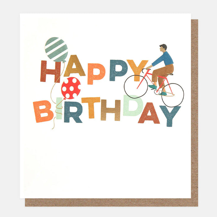 Greeting Card - Festival Bday Bike and Balloon