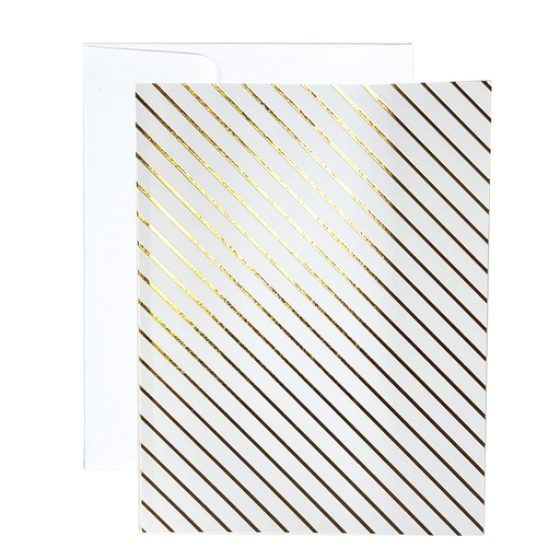 Greeting Card - Golden Diagonal Lines