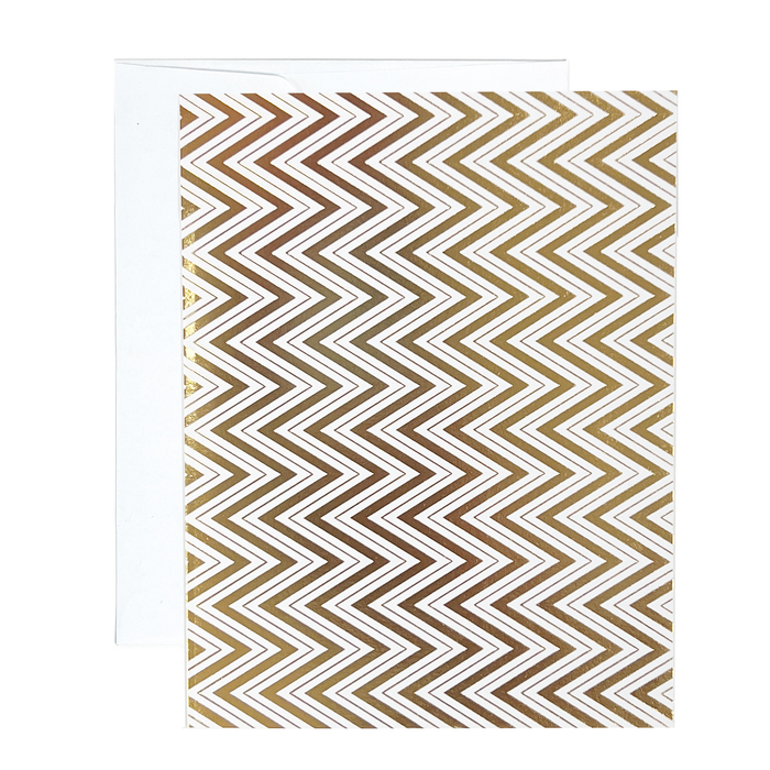 Greeting Card - Golden Jagged Lines