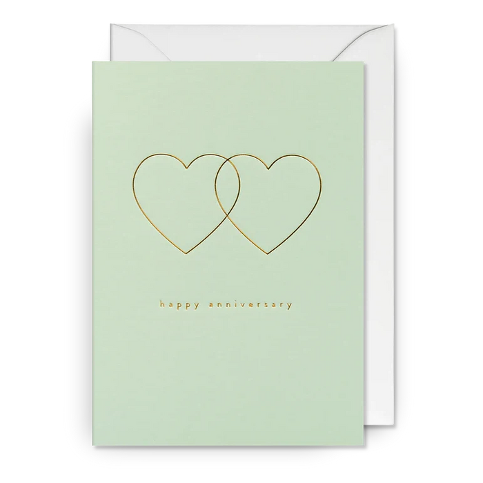 Greeting Card - Happy Anniversary Pair of Hearts