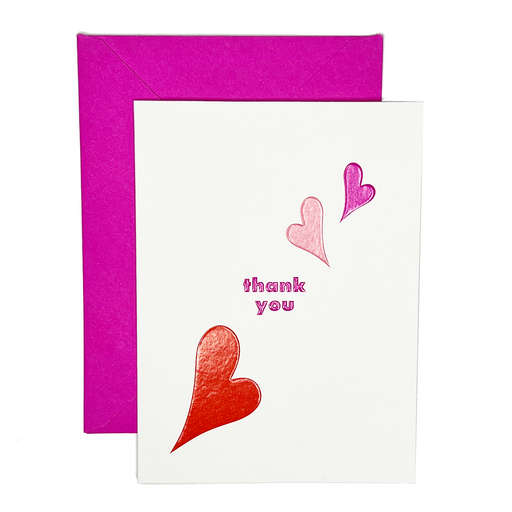 Greeting Card - Individual Heart Lips Thank You