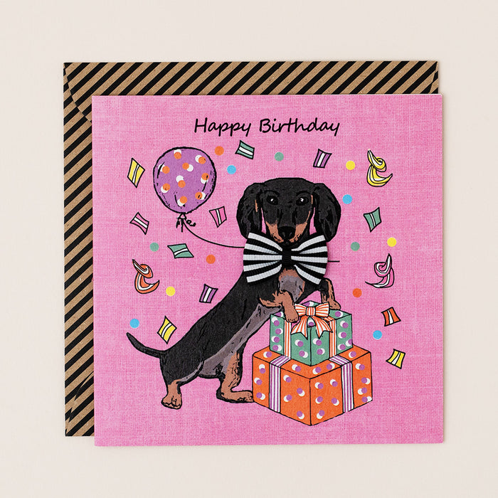 Greeting Card - Kaleidoscope Dachshund Birthday