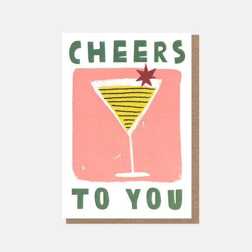 Greeting Card - Minis Cheers Cocktail Glass