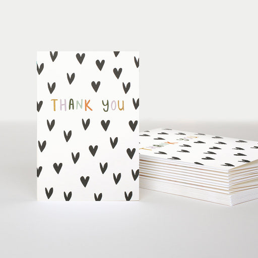 Greeting Card - Notecard pk Thank you Hearts