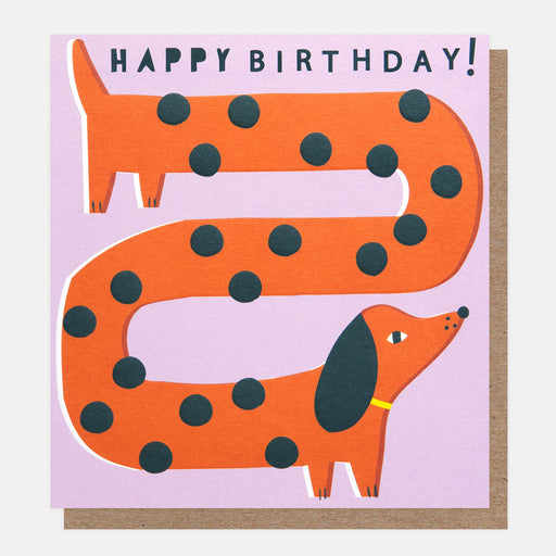 Greeting Card - Offset Happy Bday Sausage Dog