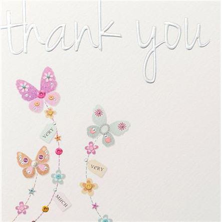 Greeting Card - Paperlink Butterfly Thank You