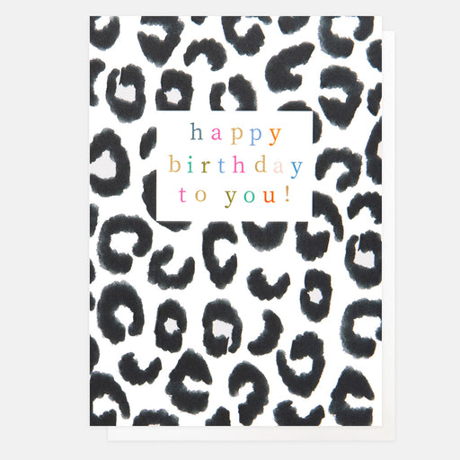 Greeting Card - Pattern Wk Mono Leopard