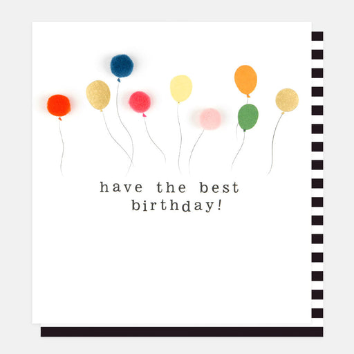 Greeting Card - PomPom Birthday Balloons