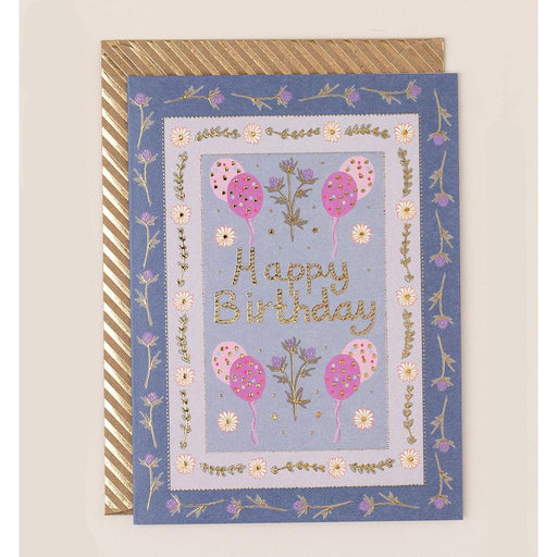 Greeting Card - Reflections Floral Blue Bday