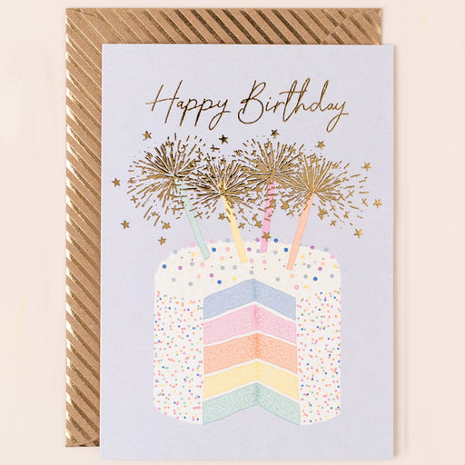 Greeting Card - Reflections Rainbow Cake
