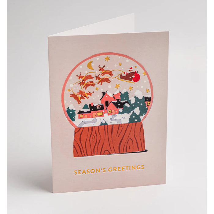 Greeting Card - Season's Greetings Snow Globe