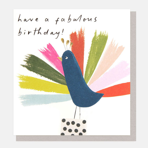 Greeting Card - Showtime Bday Peacock Spot Box