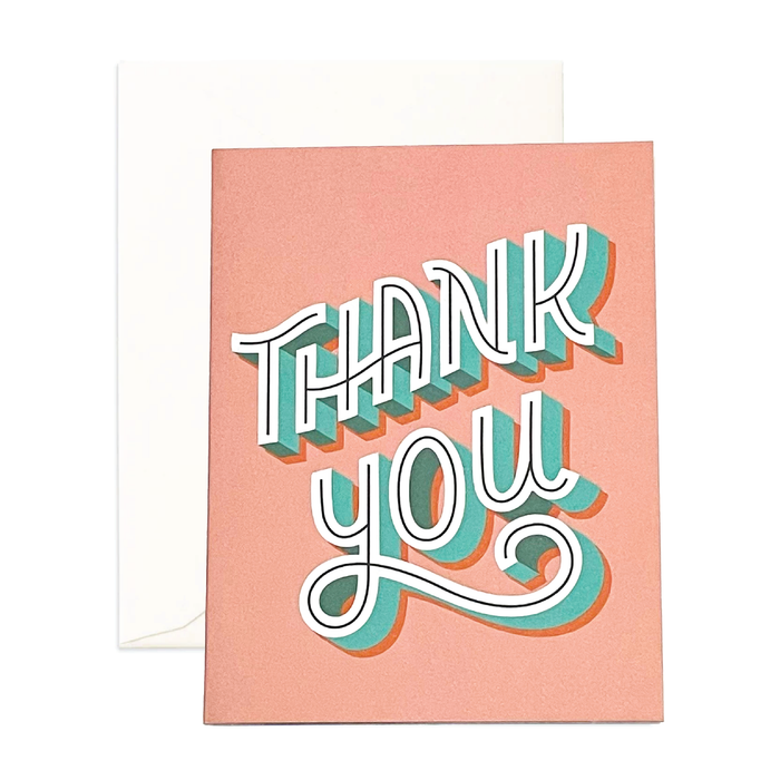 Greeting Card - Thank You Pink