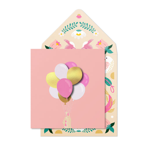 Greeting Card - Three Balloons